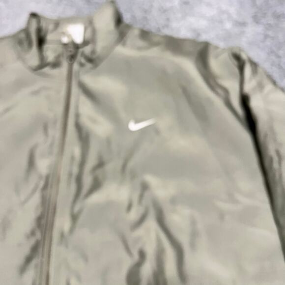 Nike Lab Solo Swoosh Satin Bomber Jacket Mens XXL Dn1266 Tan - Picture 2 of 9